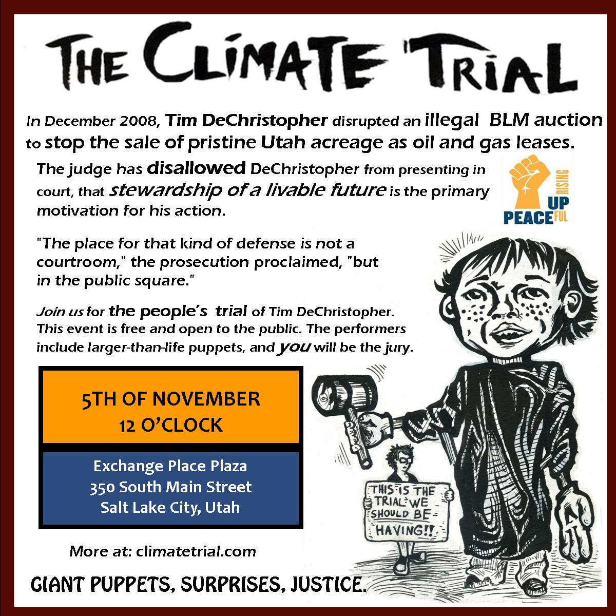 Flyer for The Climate Trial on Nov 5 Flyer for The Climate Trial on Nov 5