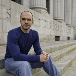 Tim on the steps of SLC's federal courthouse